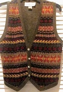 Vintage Women Knit Vest Norton McNaughton- Medium